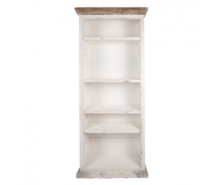 Bílá antik dřevěná knihovna Christiane - 80*36*195 cm Clayre & Eef