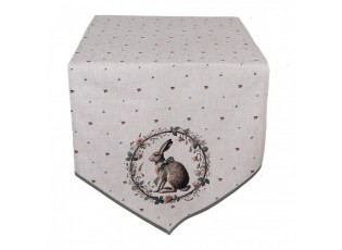 Bavlněný běhoun na stůl Natural Linen Easter - 50*160 cm