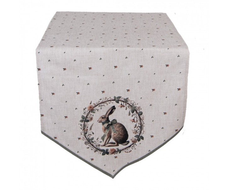 Bavlněný běhoun na stůl Natural Linen Easter - 50*160 cm Clayre & Eef