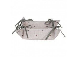 Bavlněný košík na pečivo se zajícem Natural Linen Easter - 35*35*8 cm