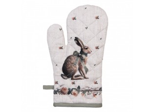 Bavlněná chňapka rukavice se zajícem Natural Linen Easter - 18*30 cm