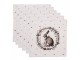 6ks bavlněný ubrousek se zajícem Natural Linen Easter - 40*40 cm Clayre & Eef