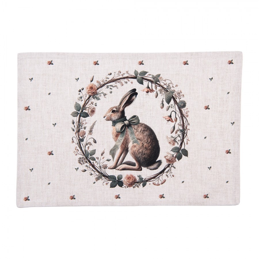 6ks bavlněné prostírání na stůl Natural Linen Easter - 48*35 cm