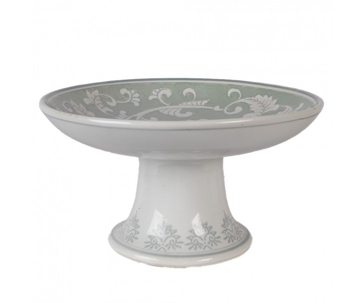 Porcelánová mísa na noze Vintage Unique L - Ø 21*11 cm Clayre & Eef