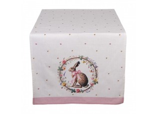 Běhoun na stůl zajíc s květy Easter Whispers Collection - 50*140 cm