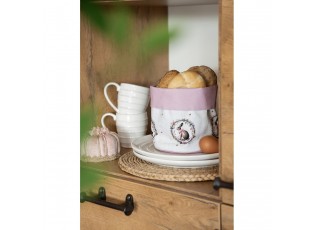 Košík na pečivo zajíc s květy Easter Whispers Collection - Ø 15*16 cm