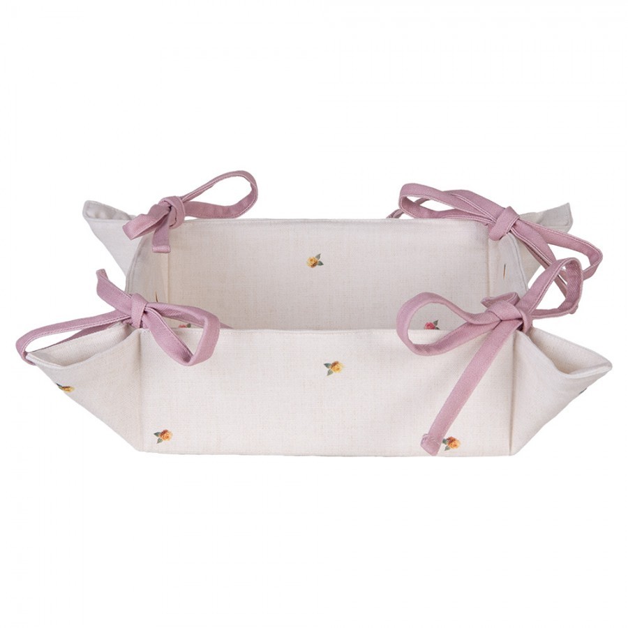 Košík na pečivo zajíc s květy Easter Whispers Collection - 35*35*8 cm
