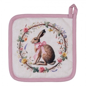 Chňapka - podložka zajíc s květy Easter Whispers Collection - 20*20 cm