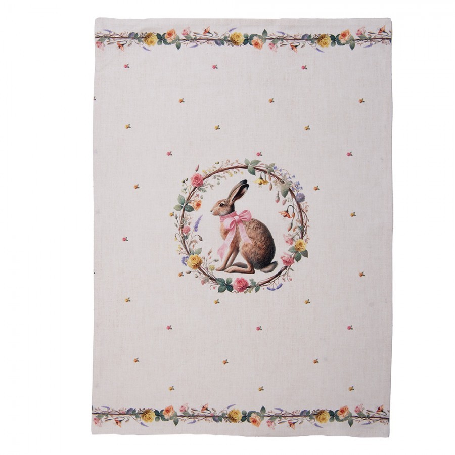Utěrka zajíc s květy Easter Whispers Collection - 50*70 cm