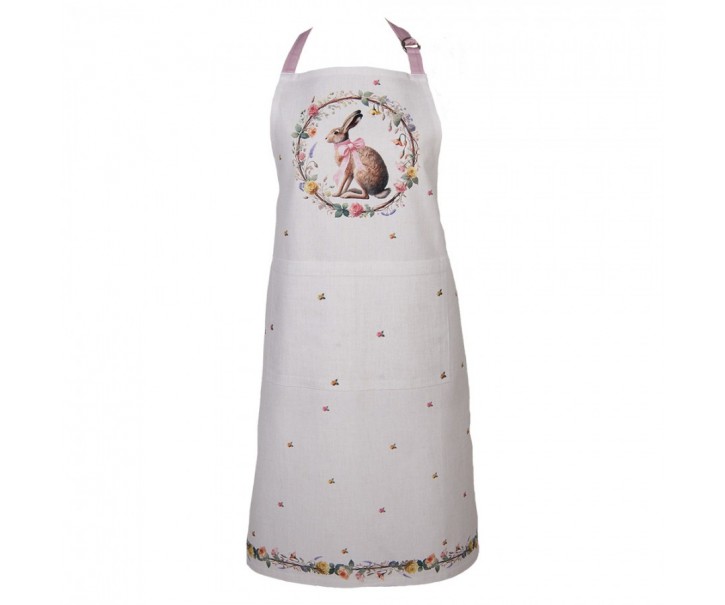 Zástěra zajíc s květy Easter Whispers Collection - 70*85 cm Clayre & Eef