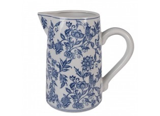 Porcelánový džbán s modrými květy Vintage Unique - 21*13*21 cm