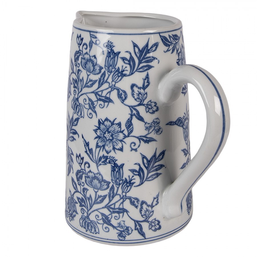 Porcelánový džbán s modrými květy Vintage Unique - 21*13*21 cm
