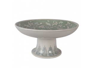 Porcelánová mísa na noze Vintage Unique L - Ø 32*15 cm