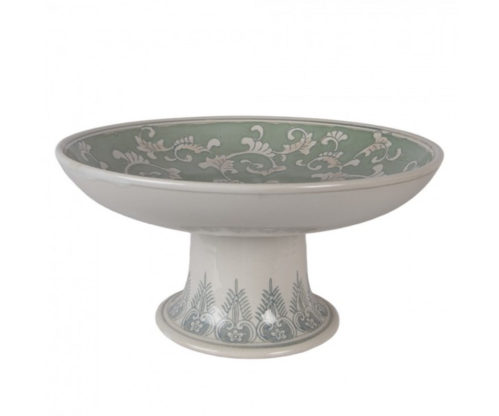 Porcelánová mísa na noze Vintage Unique - Ø 32*15 cm Clayre & Eef