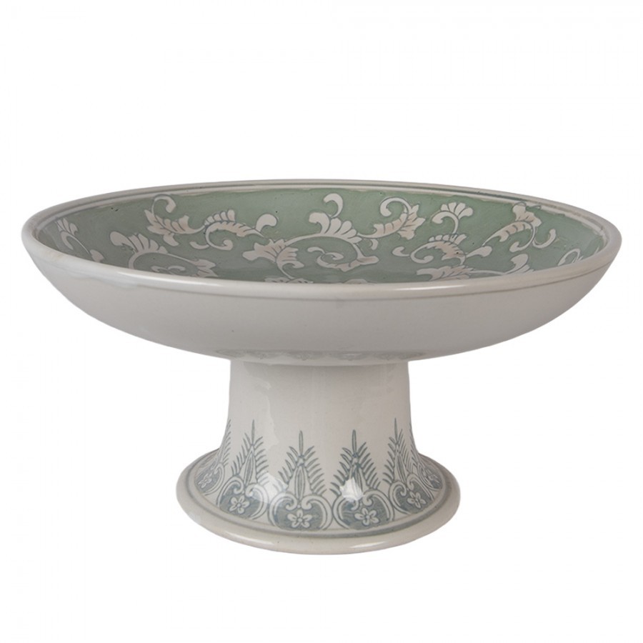 Porcelánová mísa na noze Vintage Unique L - Ø 32*15 cm