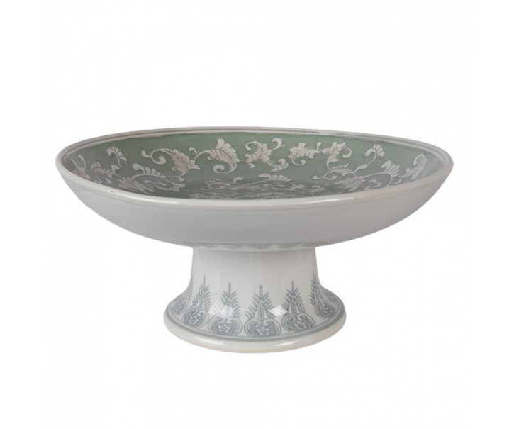 Porcelánová mísa na noze Vintage Unique - Ø 26*13 cm Clayre & Eef