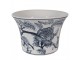Porcelánový obal na květináč s modrými květy Vintage Unique - Ø 22*15 cm Clayre & Eef