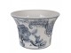 Porcelánový obal na květináč s modrými květy Vintage Unique - Ø 22*15 cm Clayre & Eef