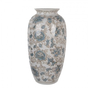 Porcelánová váza s modrými květy Vintage Unique - 19*10*38 cm