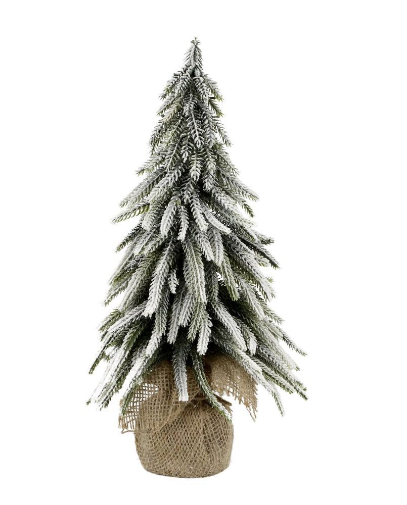 Zasněžený vánoční stromek v jutě Fleur Pine Tree - 35 cm
