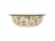 Béžová dekorační smaltovaná mísa s květy Vintage - Ø 30*9 cm / 3000 ml Clayre & Eef