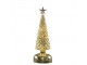 Zlatý svítící skleněný vánoční stromek Led M - Ø 8*26 cm Mars & More 