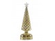 Zlatý svítící skleněný vánoční stromek Led M - Ø 8*26 cm Mars & More 