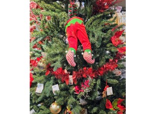 Vánoční dekorace Elfovo hýbající se nohy - 21*13*59 cm / 3*AA