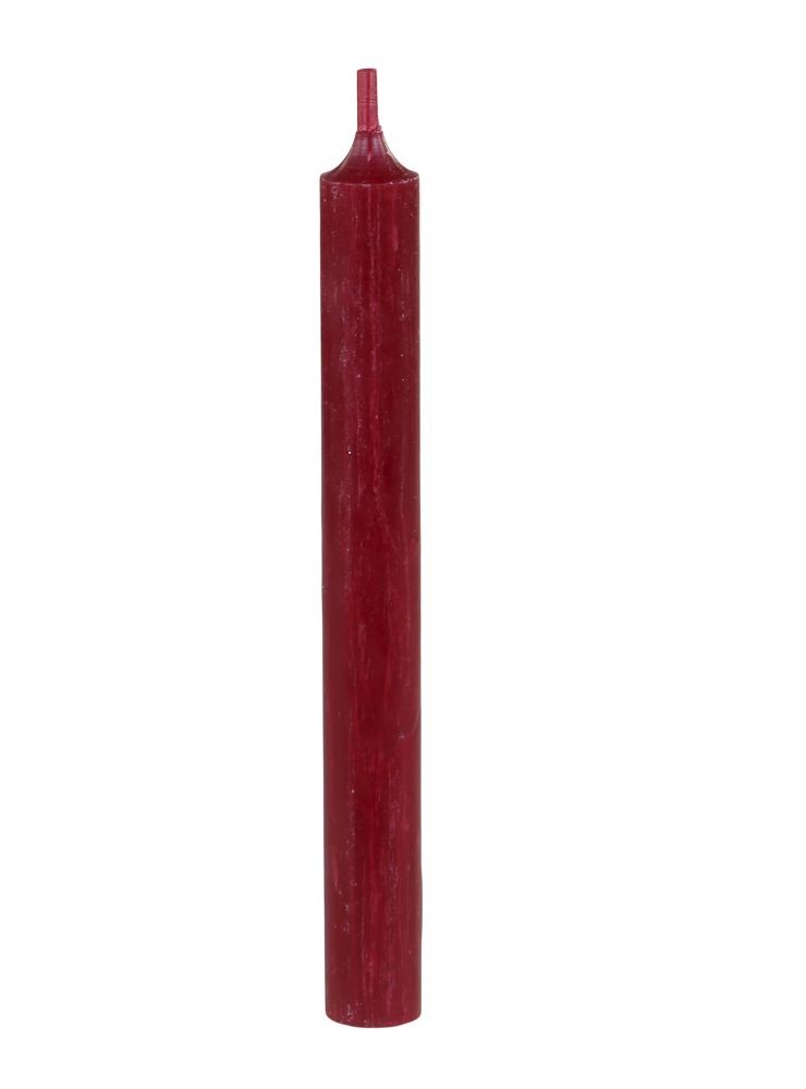 Červená úzká svíčka dinner red - Ø 2*18cm / 7h