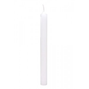 Bílá úzká svíčka dinner white - Ø 2*18cm / 7h
