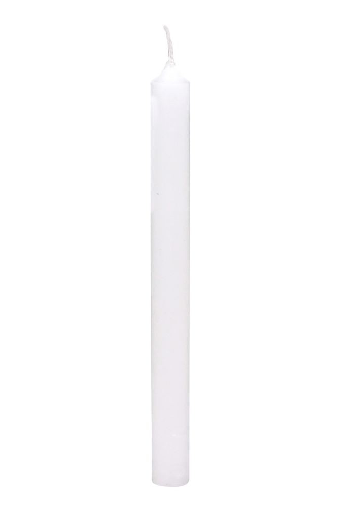 Bílá úzká svíčka dinner white - Ø 2*18cm / 7h
