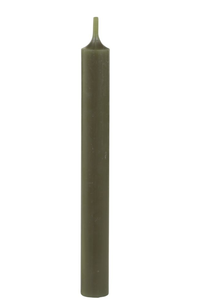 Zelená úzká svíčka dinner green - Ø 2*18cm / 7h