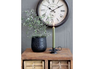 Zelená úzká svíčka dinner green - Ø 2*18cm / 7h