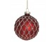Červená skleněná vánoční ozdoba koule Chic - Ø 8 cm Chic Antique