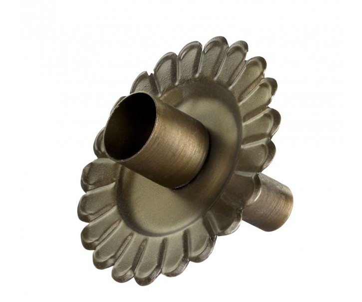 Mosazný antik kovový dekorační svícen na láhev Décor - Ø 8*6,5 cm Chic Antique