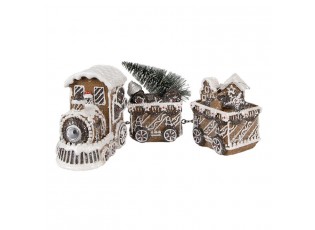 Vánoční perníkový vláček s Led světýlky Gingerbread Train - 18*18*16cm/ 3*AA