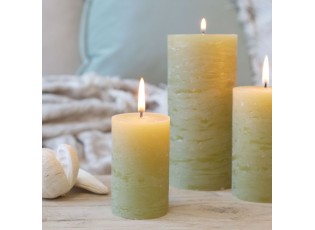 Mechová široká svíčka Macon Rustic moss - Ø 5*8 cm/ 16h