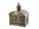Mosazná antik kovová lucerna ve tvaru domku Taello - 22*17*28 cm Chic Antique