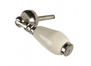 Béžová keramická úchytka Doria - 2*6 cm