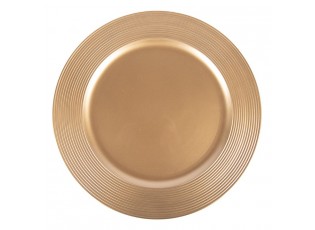 Zlatý plastový talíř - Ø 33 cm