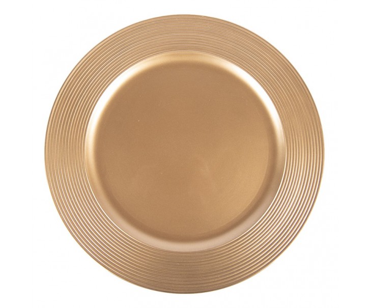 Zlatý plastový talíř - Ø 33 cm Clayre & Eef