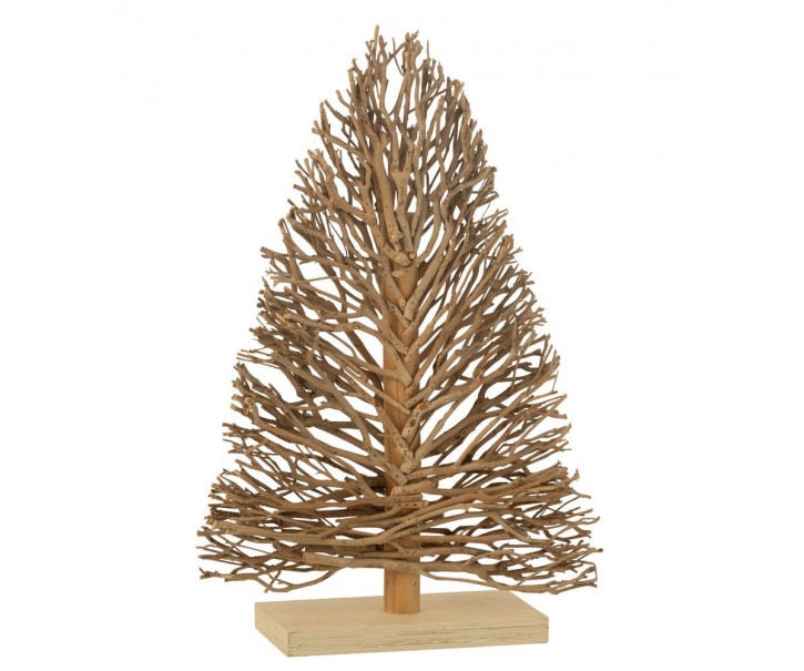 Bílý dřevěný strom na noze Teatree Wood White - 45*15*70 cm J-Line by Jolipa