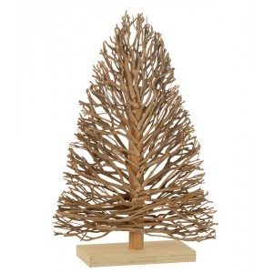 Bílý dřevěný strom na noze Teatree Wood White - 45*15*70 cm