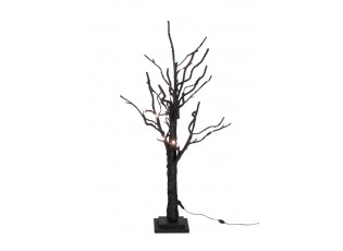 Dekorace černý svítící stromek Tree Bare Led glitt - 53*48*92 cm