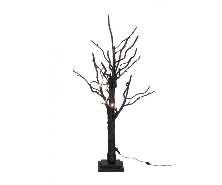 Dekorace černý svítící stromek Tree Bare Led glitt - 53*48*92 cm J-Line by Jolipa