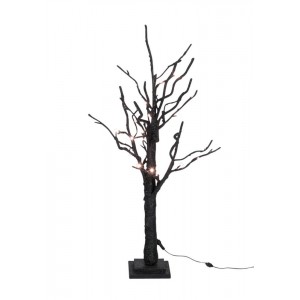 Dekorace černý svítící stromek Tree Bare Led glitt - 53*48*92 cm