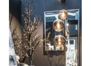 Dekorace černý svítící stromek Tree Bare Led glitt - 53*48*92 cm