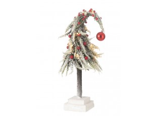 Vánoční zasněžený stromek s Led světýlky Xmas S - 15*15*45 cm