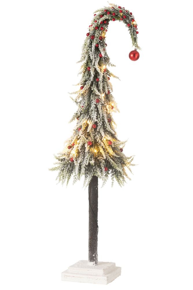 Levně Vánoční zasněžený stromek s Led světýlky Xmas L - 23*23*100 cm 48781