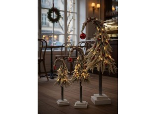 Vánoční zasněžený stromek s Led světýlky Xmas L - 23*23*100 cm